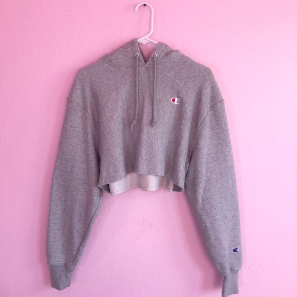 crop top champion hoodie